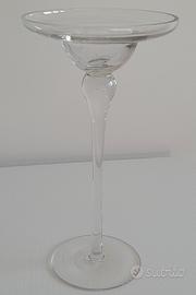 Porta candela in vetro