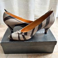 Décolleté  vera pelle zebrate