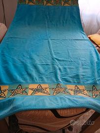 telo mare in spugna azzurro