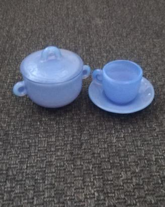 7 TAZZINE  CON PIATTINO ORIGINALI MURANO