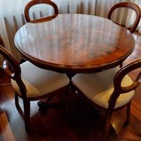 TAVOLO IN RADICA CON 6 SEDIE