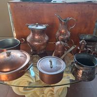 lotto stock rame vintage (pentole e oggetti arredo