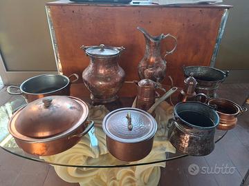 lotto stock rame vintage (pentole e oggetti arredo