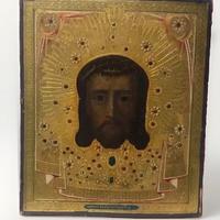 Antica icona dipinta “ Acheropita“ XIX sec.Russia