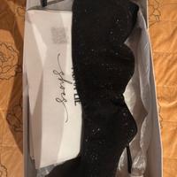 Stivali al ginocchio con strass 38