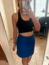 💙Gonna Mini Blu Cobalto - Taglio Chic