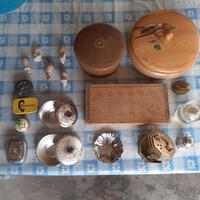 Scatole vintage in Legno e altri oggetti misti