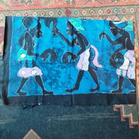 arazzo batik africano fatto a mano vintage
