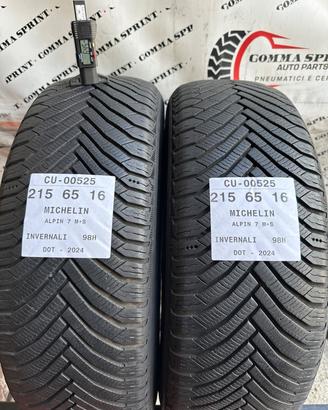 2 PNEUMATICI 215/65 R16 MICHELIN INVERNALI 75%