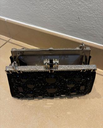 Clutch da sera Maddalena Marconi in cristalli neri