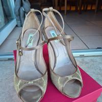 Sandali originali Moschino n. 37 in pelle e pizzo