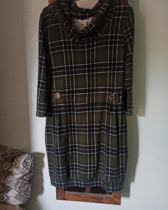 vestito apricot a quadri