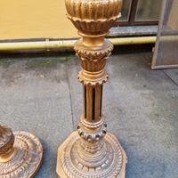 n. 2 lampade vintage intagliate a mano