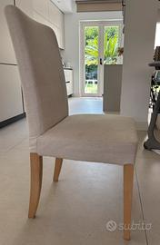 BERGMUND Sedia sfoderabile, effetto rovere/beje