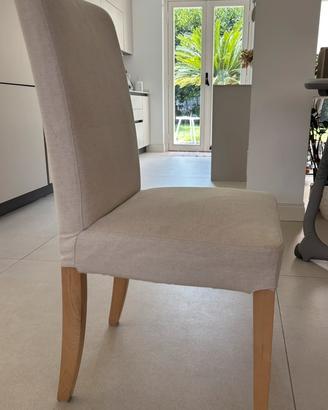 BERGMUND Sedia sfoderabile, effetto rovere/beje