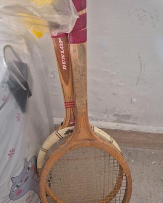 Racchette da tennis vintage in legno Dunlop