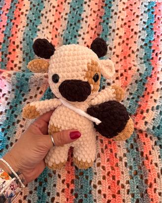 mucca amigurumi fatta a mano uncinetto