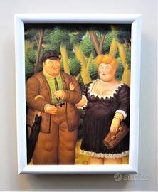 Quadro Una coppia di Botero con cornice