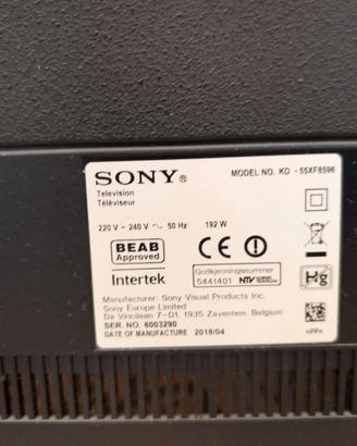 SONY KD - 55XF8596 Componenti