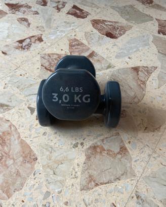 Manubri pesi cobbia 3 kg decathlon