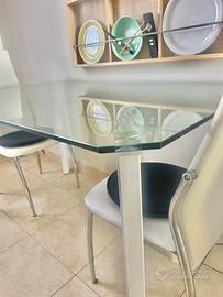 Tavolo rettangolare in vetro TOMASUCCI