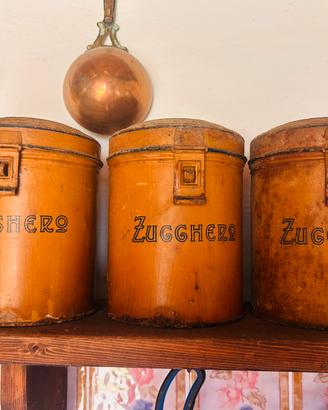 Tris Barattoli Vintage Zucchero anni30/40 CADAUNO