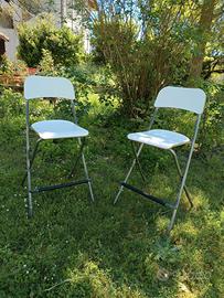 Coppia di sgabelli bianchi pieghevoli Ikea  mod Fr