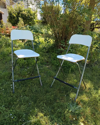 Coppia di sgabelli bianchi pieghevoli Ikea  mod Fr