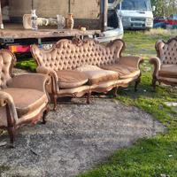 DIVANO E DUE POLTRONA IN STILE LUIGI XV