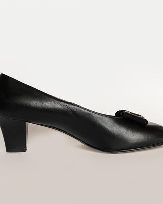 Valleverde Scarpa Comoda con Tacco, Nero, 41