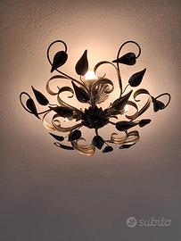 Plafoniera in ferro battuto 