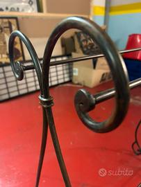 Porta asciugamani artigianale in ferro battuto