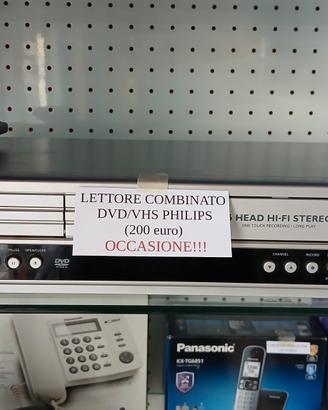 Lettore DVD/VHS Philips con garanzia 