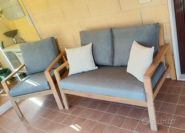 Salotto da giardino  TIWI Grigio/Acacia