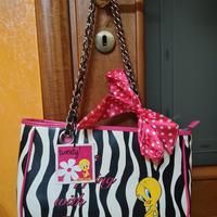 Borsa in pelle zebrata tweety hoy collection