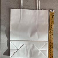 Buste shopper carta colore bianco (misure varie)