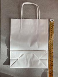 Buste shopper carta colore bianco (misure varie)
