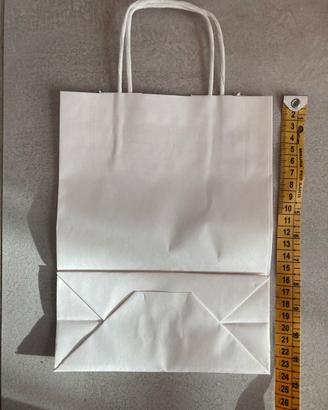 Buste shopper carta colore bianco (misure varie)