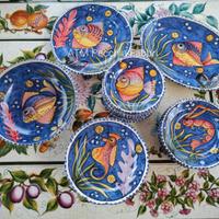 Piatti in ceramica vietrese maiolicati a mano