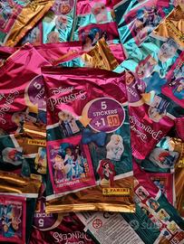 10 Bustine Disney Principesse Sticker album figuri