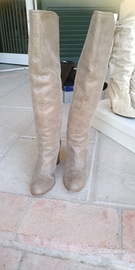 Stivale n.40 donna vera pelle effetto serpente