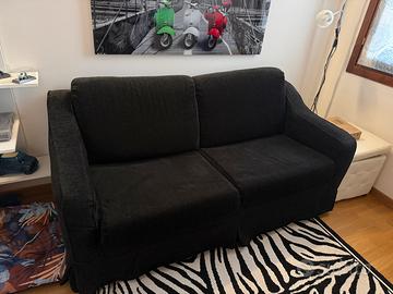 DIVANO LETTO TESSUTO NERO