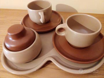 Coppia di tazze da latte + zucch +vassoio