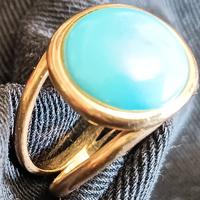 anello oro e turchese 