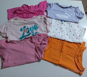 Set 6 Magliette Bambina 11-12 Anni