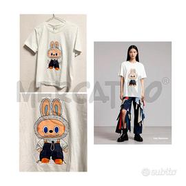 T SHIRT D BIANCA STAMPA LABUBU