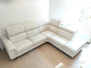 Divano-letto angolare in pelle Poltronesofà 