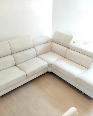 Divano-letto angolare in pelle Poltronesofà 