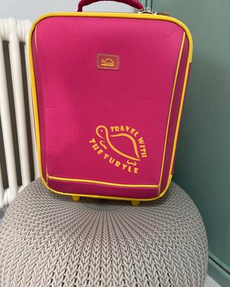 Valigia Trolley Rosa “Travel with the Turtle