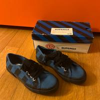 Scarpe Superga bambino n.32, azzurre e ner